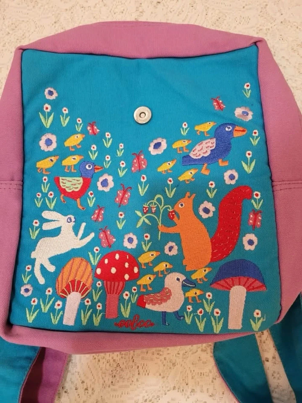 eeBoo Embroiderd Backpack For Little Girls